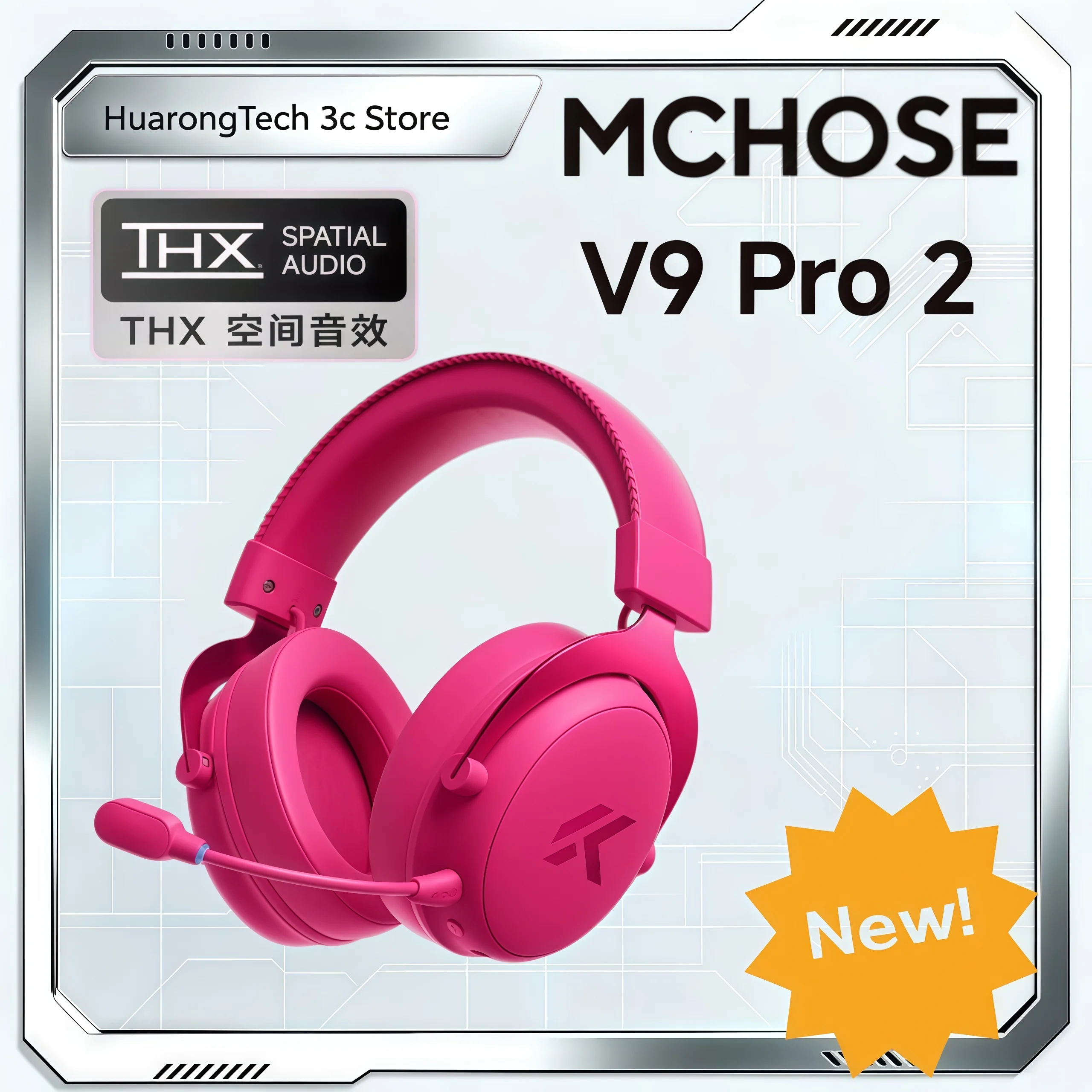 Newest MCHOSE V9 Pro 2 Gaming Headphones Four-mode Computer Delta Action Wireless Bluetooth Wired Headset Earphones For Game