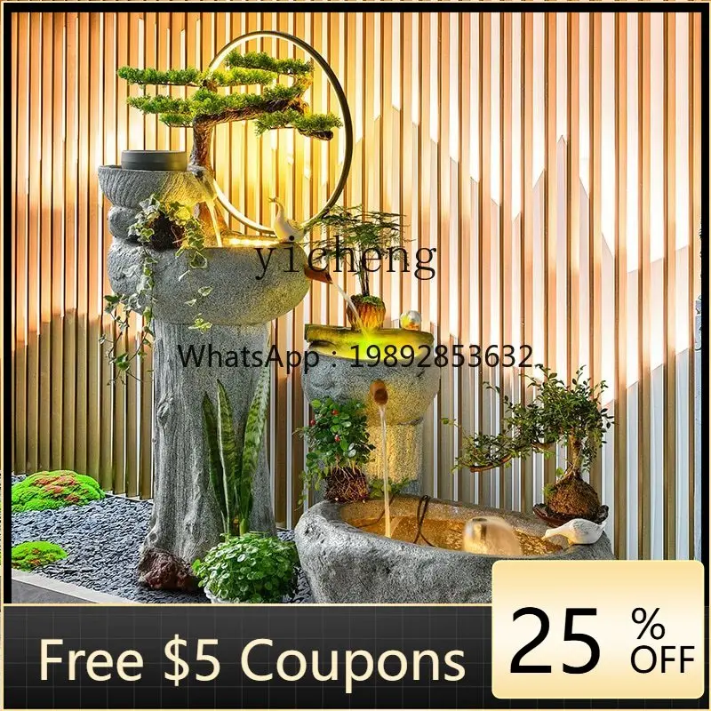 rockery flowing water fountain fish tank circulating water humidifier decoration villa courtyard ornament