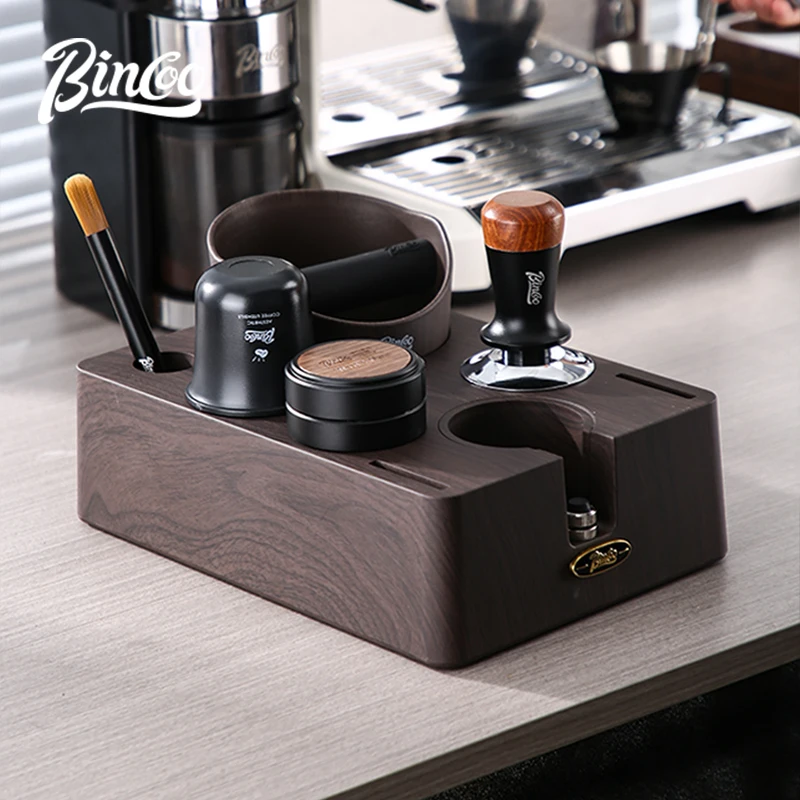 Bincoo Coffee Tamping Station 51/58mm Tampers Barista Knock Box 0.5L with Dosing Measuring Cup Cafe Accessories Tools