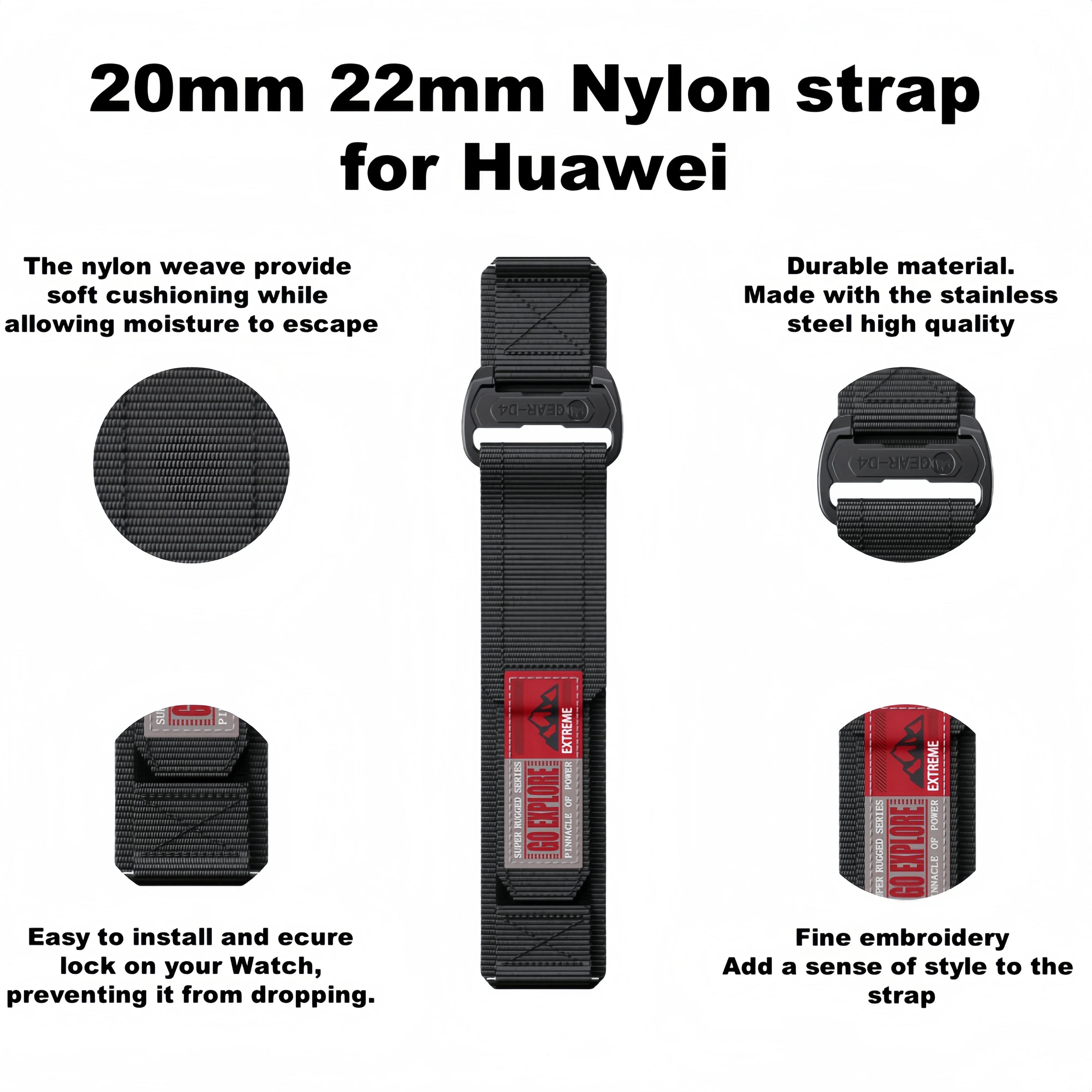 20MM 22MM Watch Straps For HUAWEI Watch GT3Pro 46MM Gt2 46MM GT4 46MM Bracelet Montre 22mm For HUAWEI Watch GT 4 Strap GT2 42MM