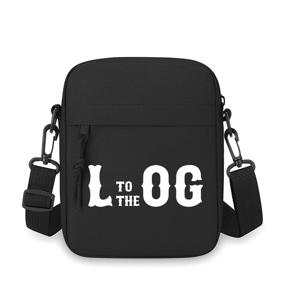 

Big letters TO THE OG white text Men Crossbody Bag Single Shoulder Women Cartoon Anime Film Printing Design Unisex