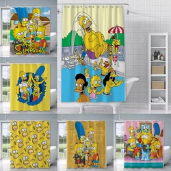 Shower For S-Simpsonss Curtain Waterproof Polyester Fabric Paint Colorful Bath Curtains Home Bathroom Decor Curtain With Hook