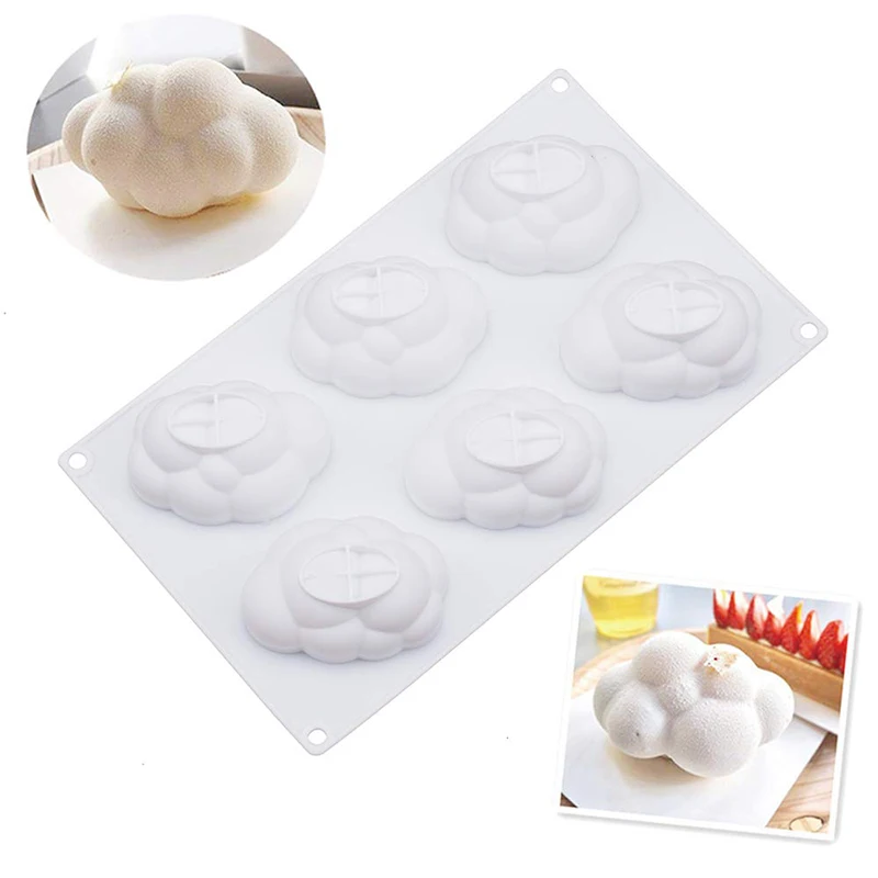 

3D Cloud Silicone Mousse Cake Mold French Dessert Pastry Baking Baking Pan Zero Injection Soap Lotion Stick Candle Mold