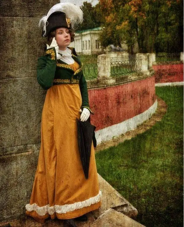 

18th Century Green Regency Dress Victorian High Waistline Duchess Dress Women Jane Austen Regency Ball Gown