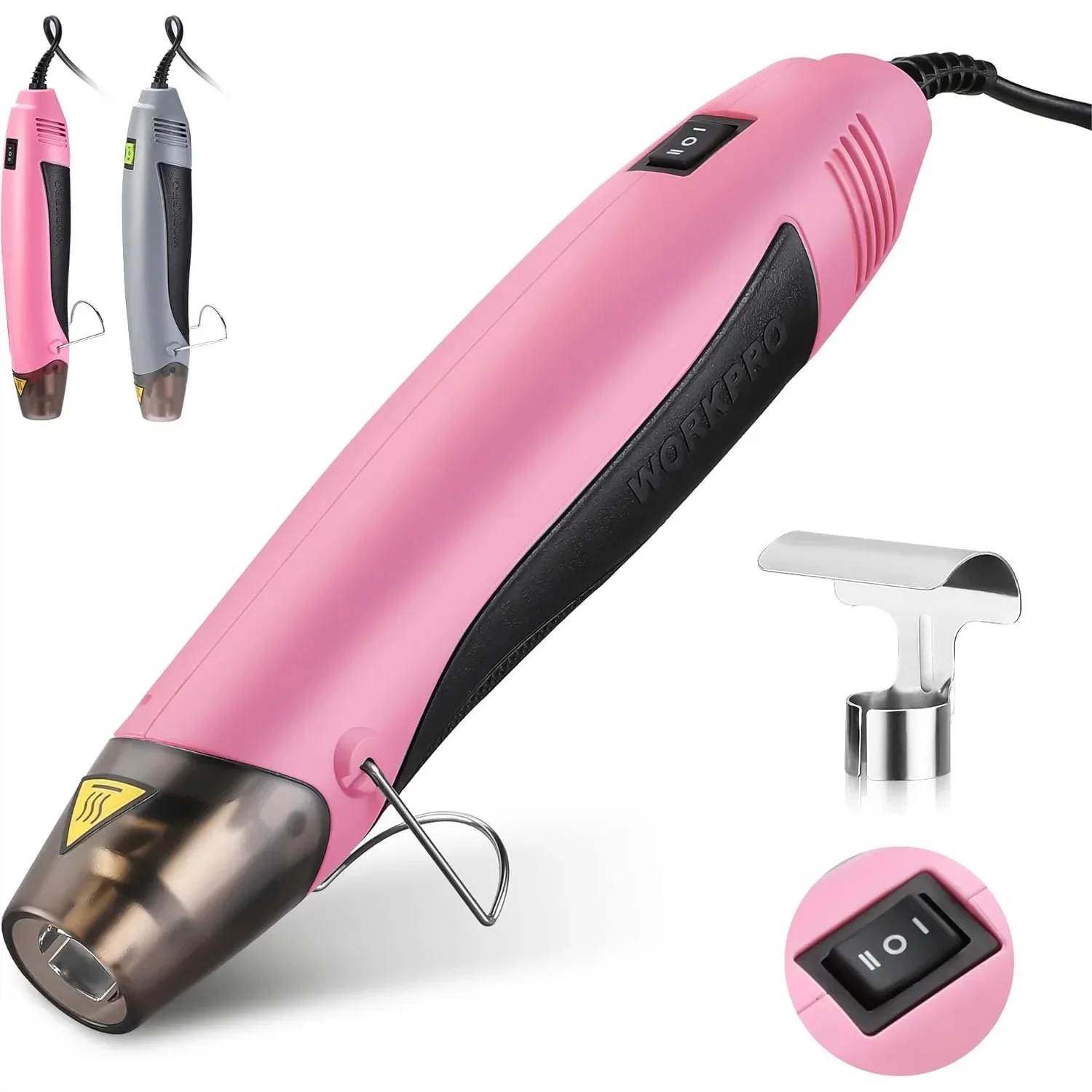 

Heat Gun with Reflector Nozzle, 400W Mini Hot Air Tool, 2 Temp Settings for Craft Embossing and Shrink Wrapping