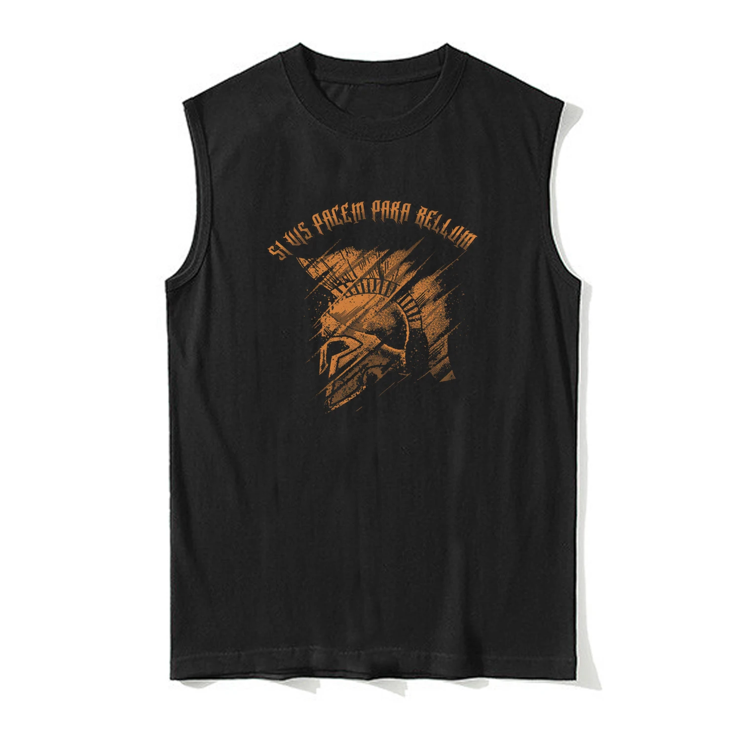 Warrior Code: Si Vis Pacem Para Bellum Spartan Spirit Tanktop 100% Cotton O-Neck Vests Summer Casual Mens Sleeveless T-shirt