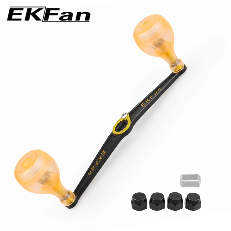 ekfan-超軽量合金ハンドル、ドリップフィッシングリール用アクリルノブ、バストキャスティングリール、ホイールパーツ、8x5mm、7x4mm、130mm、22g