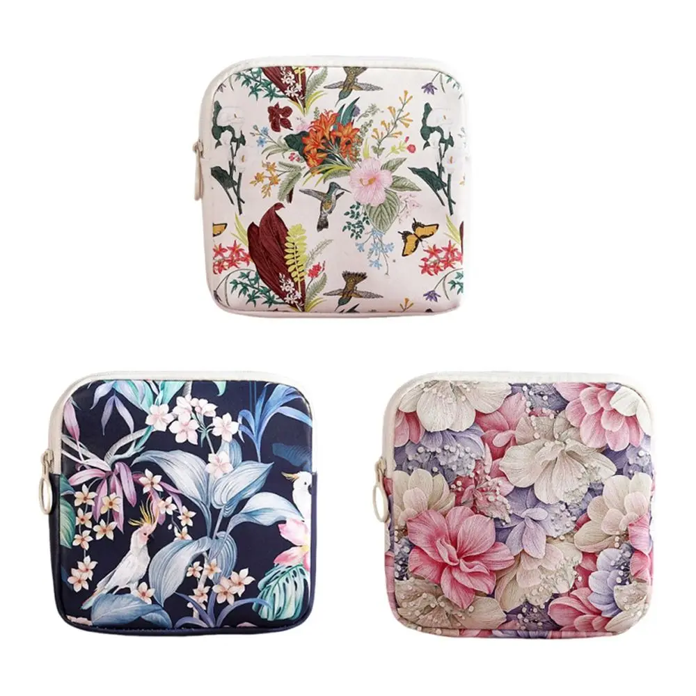 Creative Zipper Pouch Sanitary Pads Bag Large Capacity Multipurpose Cosmetic Bag Mini Data Cables Organizer Travel