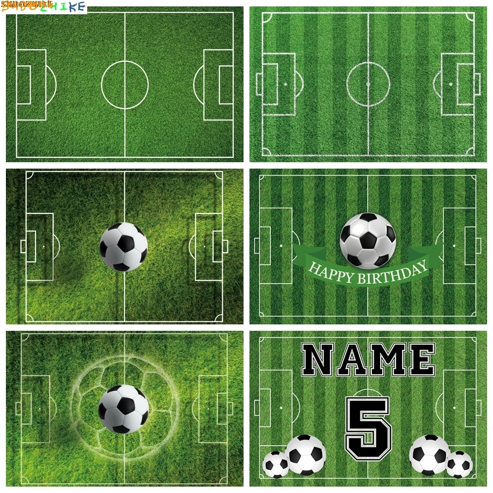 

Green Grass Field Soccer Football Backdrop Customized Boys Birthday Party Decoration Photo Background Sport Photography Props