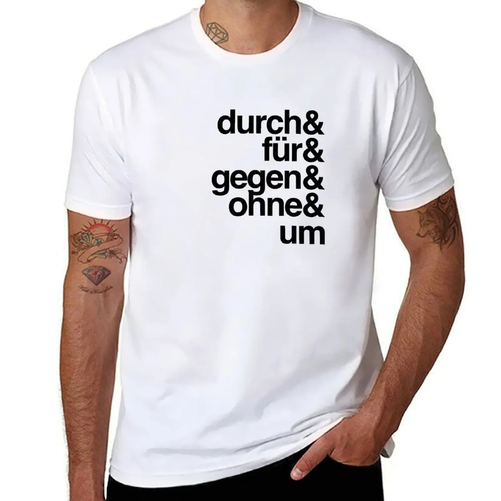 German Grammar Accusative Prepositions T-Shirt man t shirt cotton cotton t shirts man 100% T-Shirt