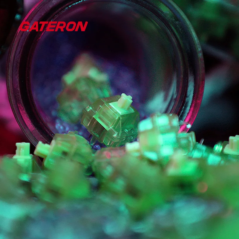 GATERON Luciola Switch Glow Fluorescence Switches Pre Lubed INK Base For Mechanical Backlit Keyboard RGB Hot Swap GK64 KT68 89