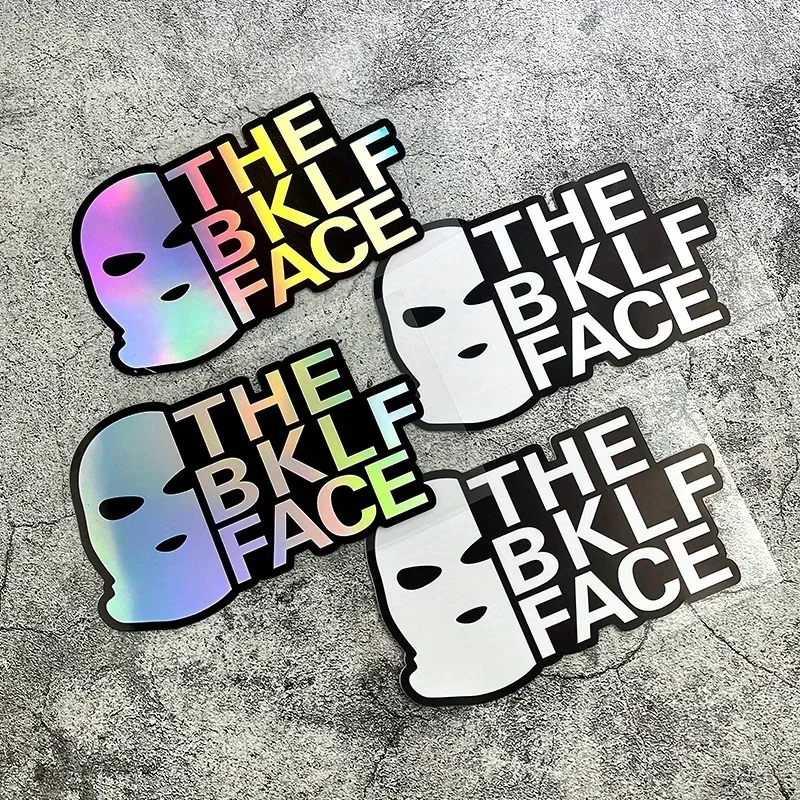 Laser Face Mask Graphic Vinyl Sticker Waterproof Decal for Car Bumper Windshield Motorcycle Tank Scratch Cover DIY Decor