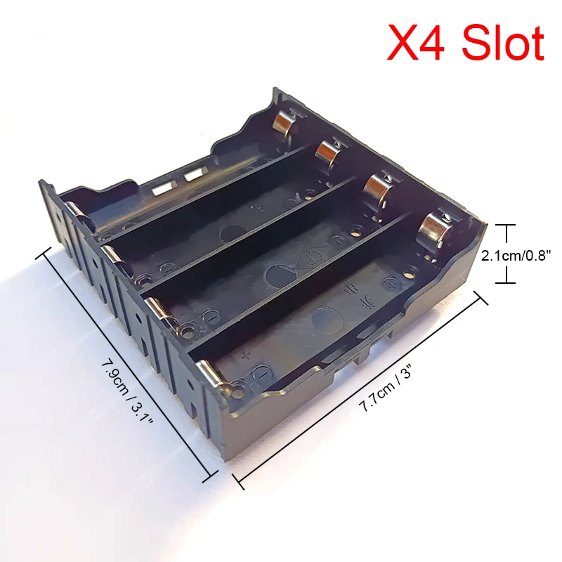 New DIY ABS 18650 Power Bank Cases 1X 2X 3X 4X 18650 Battery Holder Storage Box Case 4 Slot Batteries Container Box With Leads