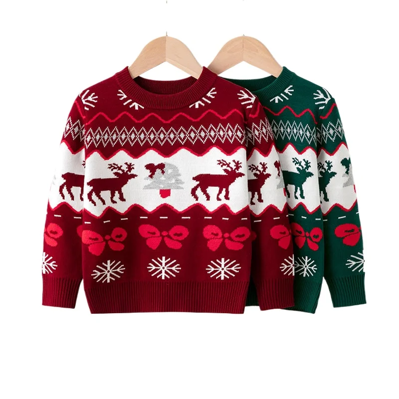 

Toddler Girls Sweaters Kids Christmas Boys Pullover Fall Winter Children's Clothes
