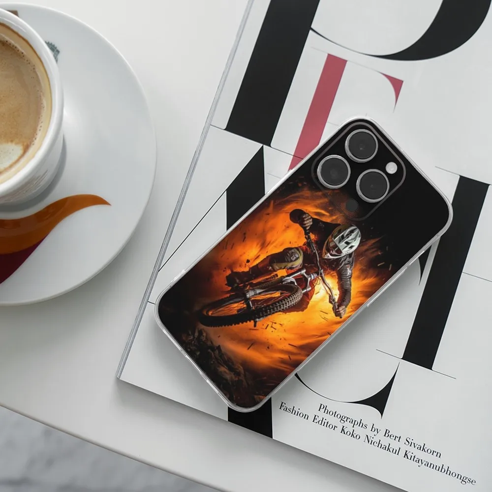 Capa de telefone esportiva para bicicleta, para iphone 16,15,14,13,12,11 plus, pro, max, zr,xs, x,7,8 plus, se, mini concha macia de silicone transparente