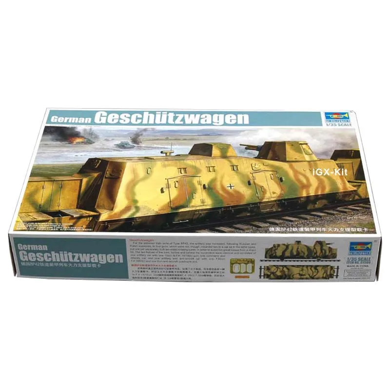 

Trumpeter 01509 1/35 German BP-42 Railway Armored Train Geschutzwagen Cannon Rail Car Toy Plastic Assembly Building Model Kit