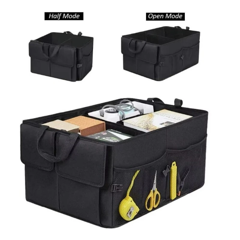 

Foldable Car Storage Box Multi-Pocket Trunk Organizer for SUV/Car Rear Cargo Organizing Tools & Daily Supplies Stowing Tidying