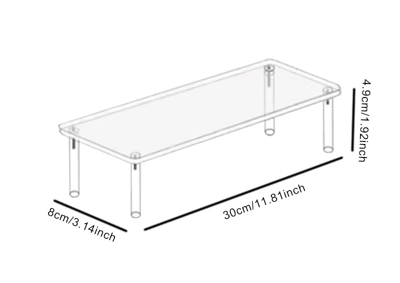 1-4 Tier Acrylic Display Stand Durable Display Rack For Cupcake Perfume Doll Transparent Trapezoidal Blind Box Storage Shelf image 3