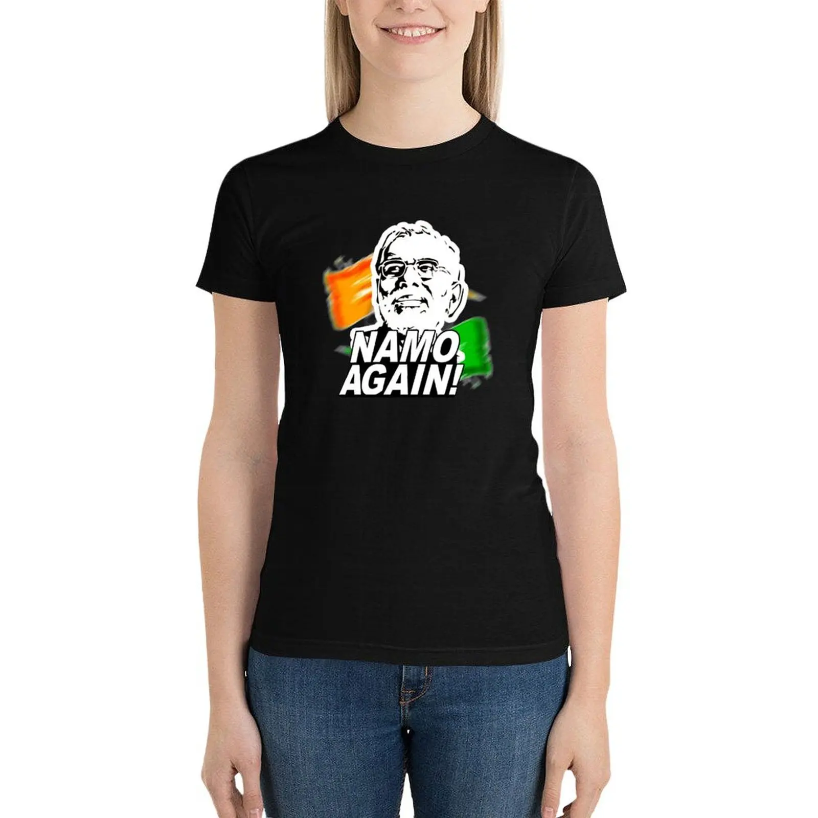 Namo Again - Modi 2019 - Narendra Modi - BJP Support T-Shirt cute clothes Aesthetic clothing Blouse spring clothes Women 2024