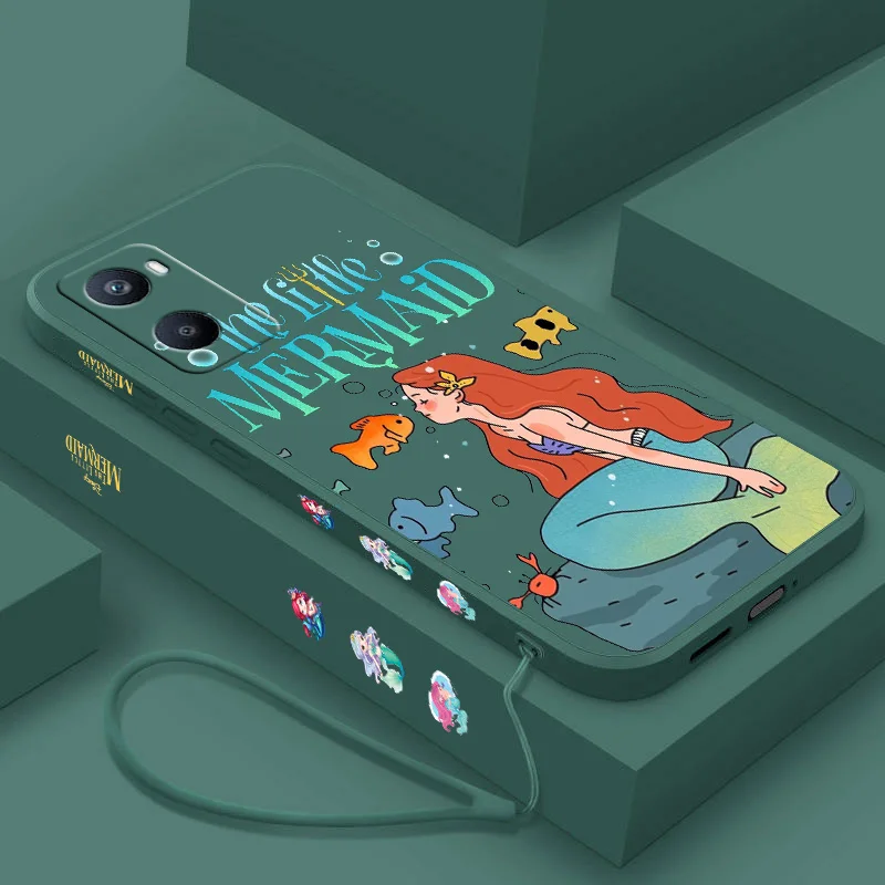 Beautiful The Little Mermaid Liquid Left Rope Phone Case OPPO A1K 5 9 12 72 52 31 53 73 93 94 74 16 54 55 76 57 96 15 Soft Cover