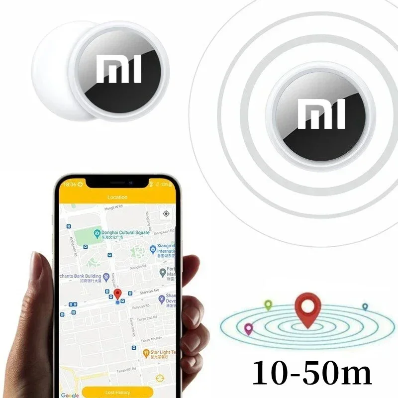 Xiaomi Mini Bluetooth 5.0 Tracker AntiLost Device Round Pet Kids Bag Wallet Tracking Smart Finder Locator Air Tag Smart Home