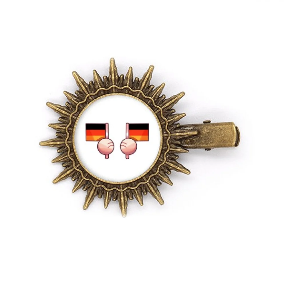 

Germany Flag Hairpin Sun Headwear Retro Metal Clips Pin