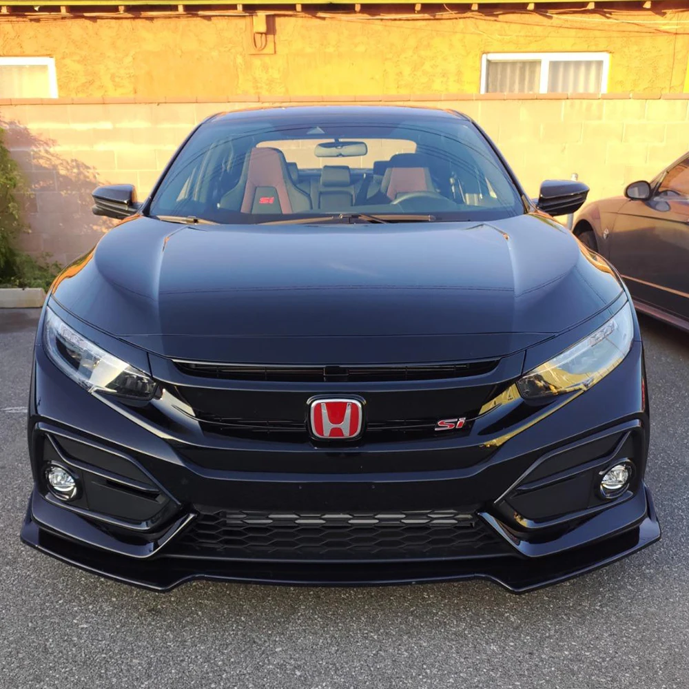 HTTYYX Car Front Bumper Splitter Lip Diffuser Body Kit Spoiler Guard for Civic Hatchback/Sedan/Coupe/Type R FK7 FK8 Si 2016-2021