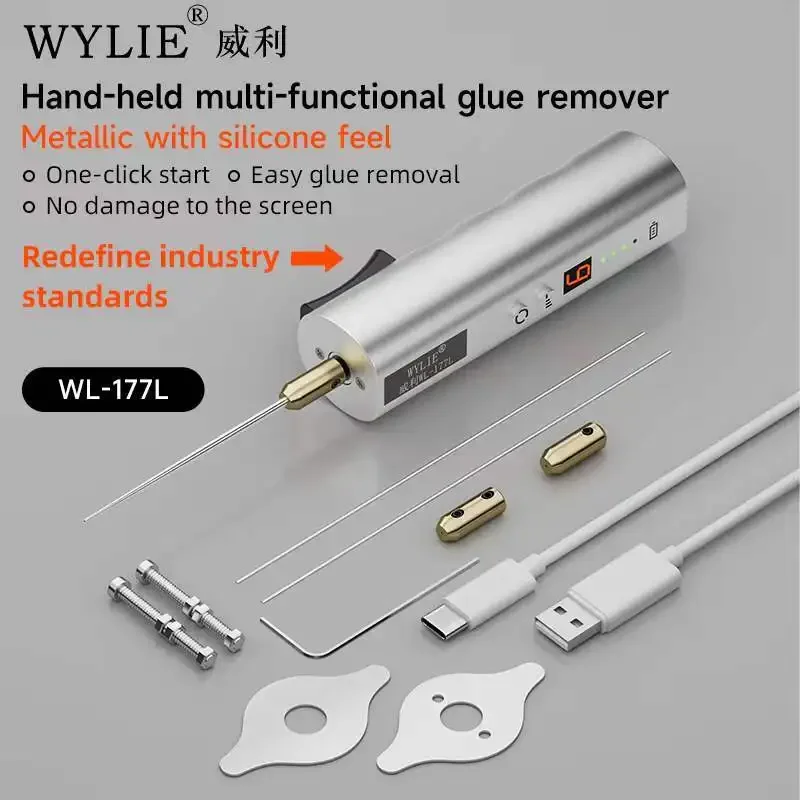 Wylie WL-177L Hand-held multi-functionsl glue remover Upgraded Screen Deglosser Phone Remove OCA Glue Grinder