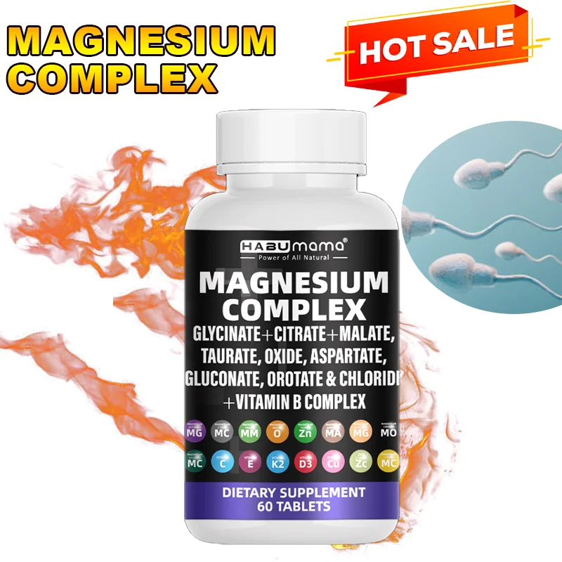 Best Magnesium Glycinate Supplement Support for Women & Men Veggie Capsules