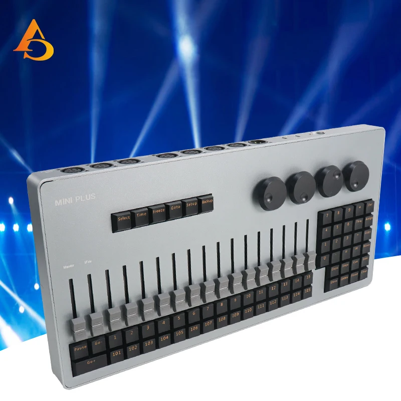 console comando fader asa combinacao mini plus iluminacao efeito dj stage disco party movendo a cabeca dmx512 ma 01