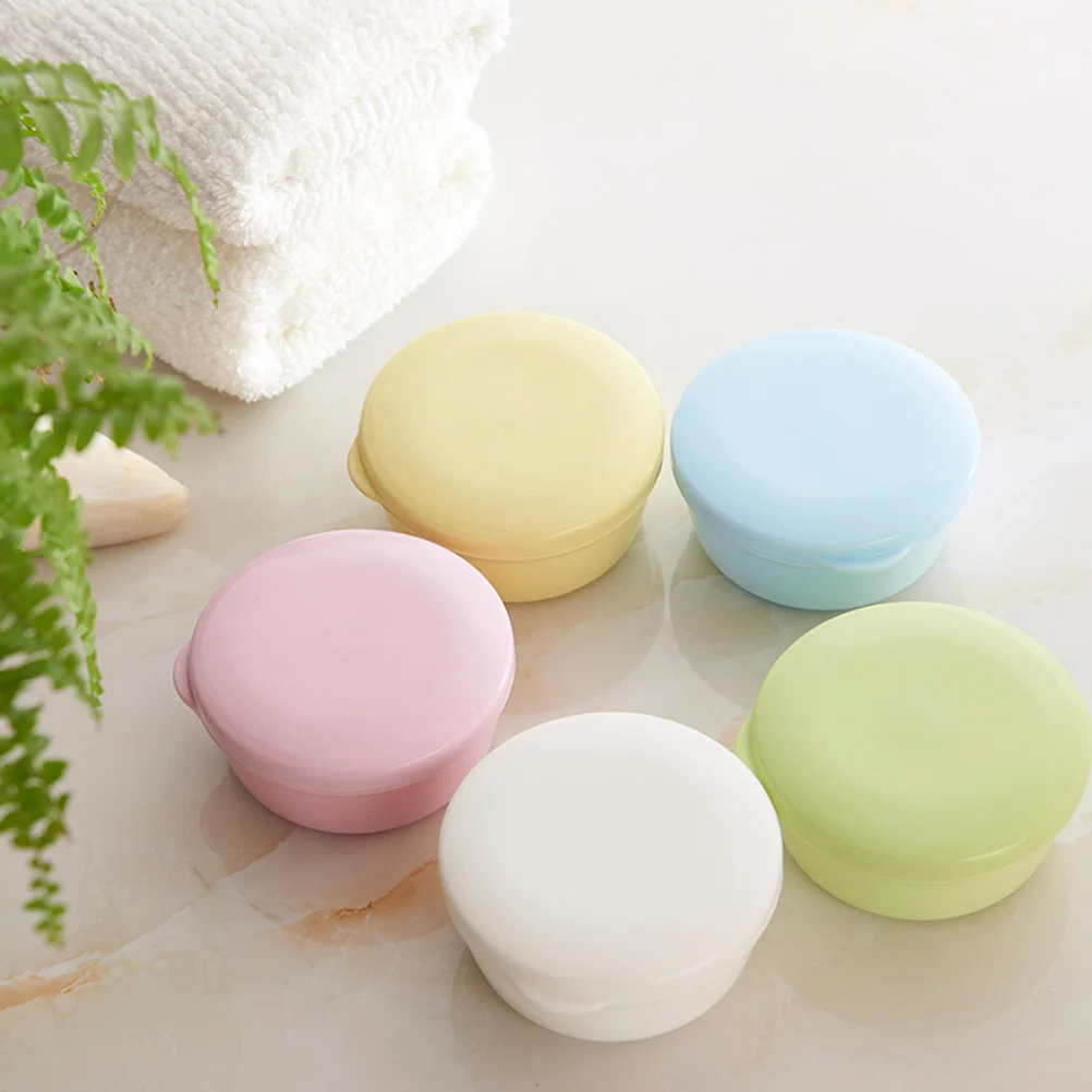 

2pcs Leak Proof Plastic Soap Box With Lid Travel Business Trip Waterproof Lightweight Home Bathroom Container Portable