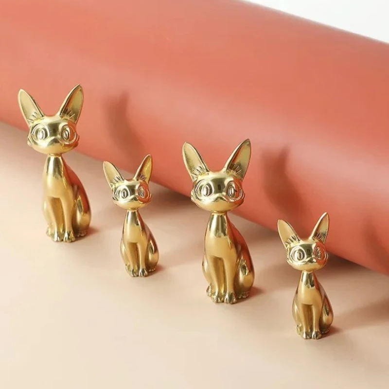 

Personalized Wardrobe Decoration Golden Kitten Creative Wealth Cat Brass Handle Single Hole Children's Cartoon Cabinet Handle