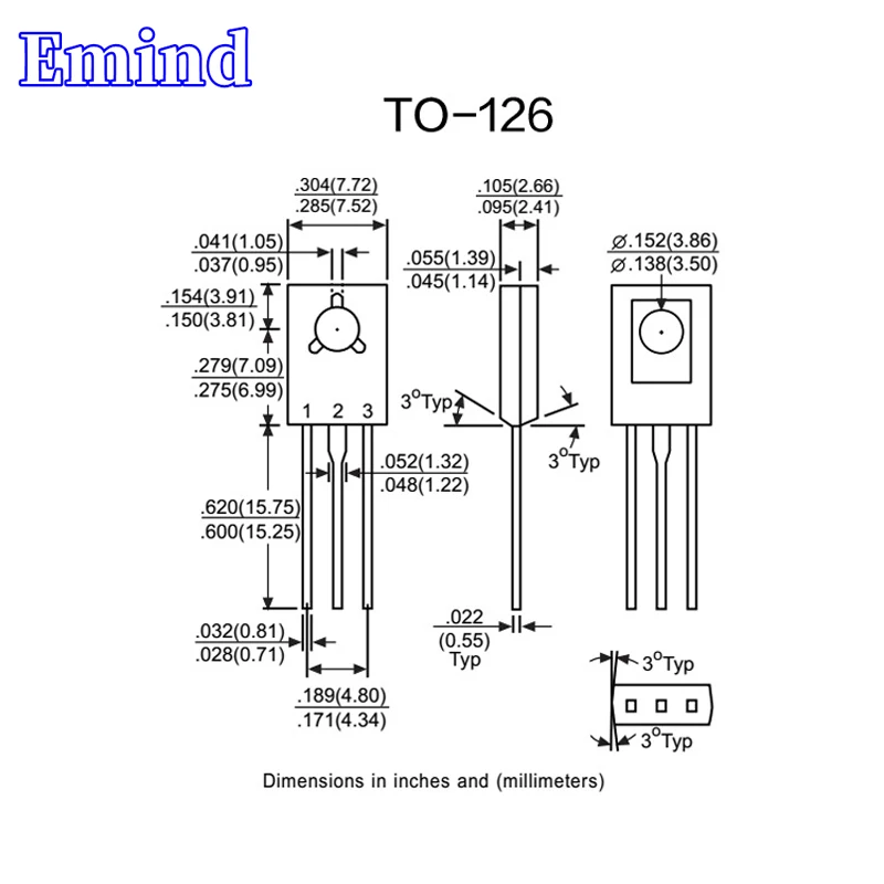 TO-126 타입 NPN 바이폴라 증폭기 트랜지스터, BD233 DIP 트랜지스터, 45V/4A, 10 개, 20 개, 30 개