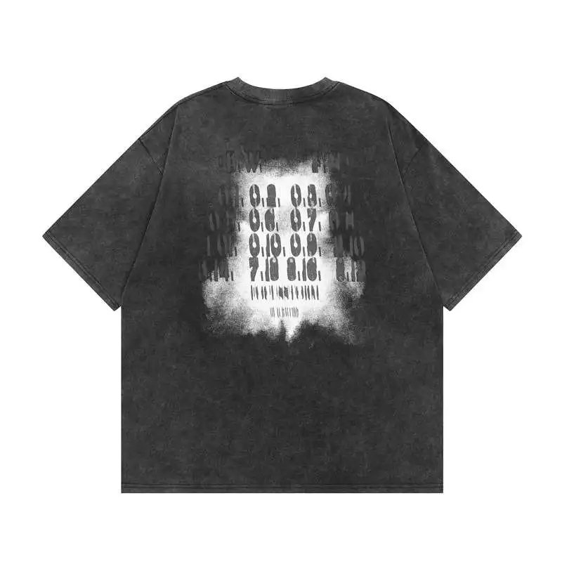 

Hip Hop Abstract Figure fiti ort Sve T-irt Men's round Ne Loose Fit Printed Youth Faion Spring Casual Wear