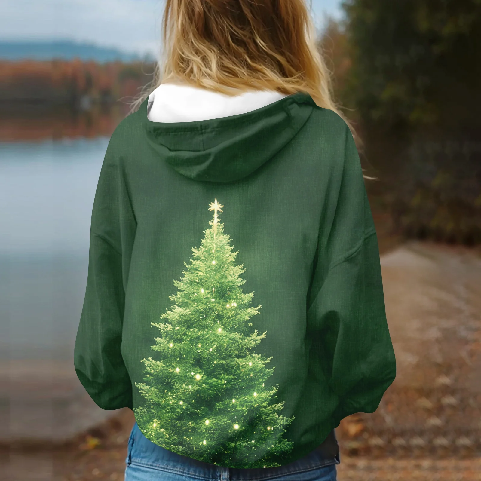 후드티 여성 여성 패션 스웨트셔츠 프린트 캐주얼 후드티 포켓 포함 여성 의류 겨울 옷 여성