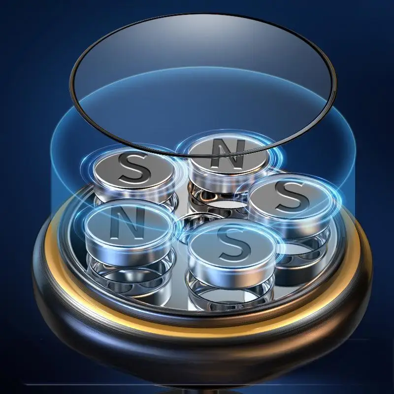 Pemegang Ponsel Mobil Konsol Tengah Rotasi 360 Derajat Paduan Oksidasi Dua Warna Braket Mobil Rotasi 360 Derajat