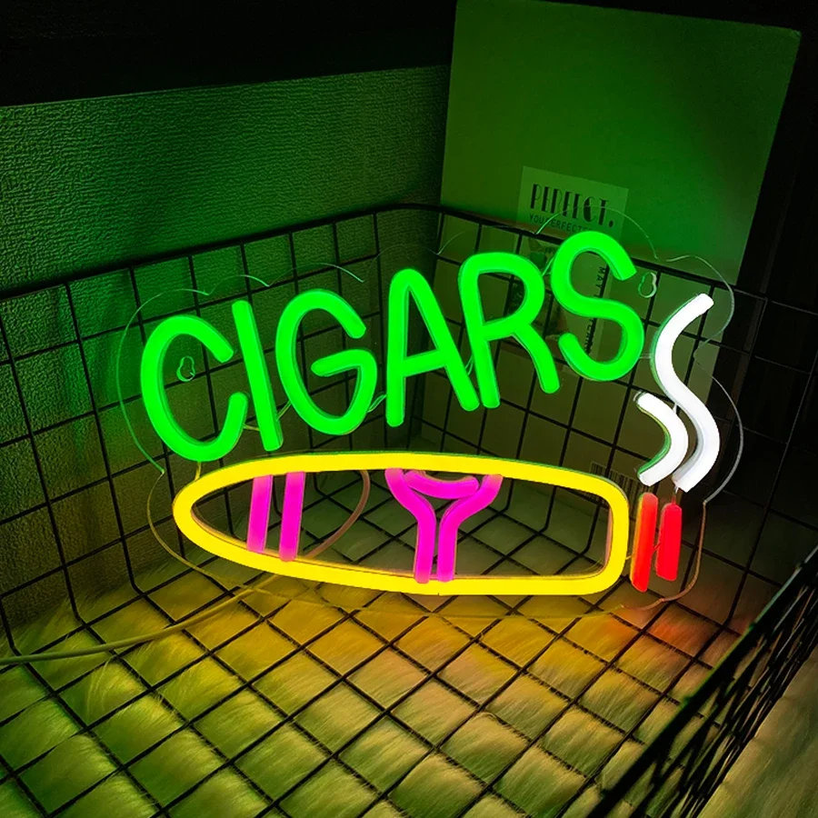 USB Bright Led Advertising Display for Smoking Lounge or Vape Shop Hookah Neon Sign for Bar Smoke Shop or Man Cave Decor view 6