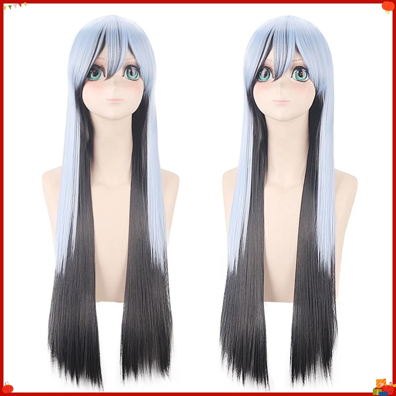 Synthetic Cosplay Wig Long Straight 80cm Blue Snow Lady Inspired Hair Costume Party Anime Wigs Halloween Role Play 071