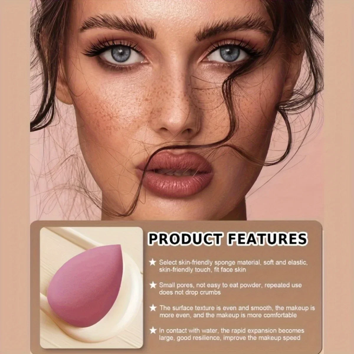 ชุดฟองน้ำแต่งหน้า 20 ชิ้น - ใช้ได้สองแบบ สำหรับรองพื้น/คอนซีลเลอร์ วีแกน เป็นมิตรกับสิ่งแวดล้อม ผลิตจาก PU ที่ใช้น้ำเป็นส่วนประกอบ เหมาะสำหรับทุกสภาพผิว