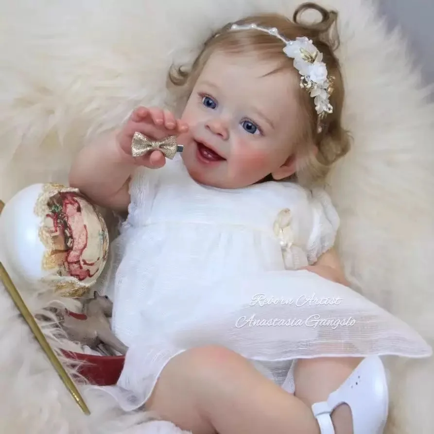 Reborn Realistic Baby 21 inch Perfectly Cute Soft vinyl Newborn Dolls Real Life Sweet Toddler Doll Soft Cloth Body Reborn Child Doll Toys