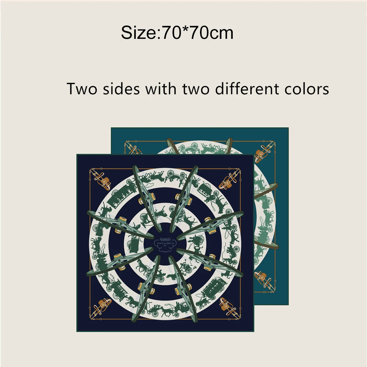 

Double Faced Scarf Silk Twill Hand-roll 70cm Luxury Deisgner Women Square Neck Bandanas Head Hair Shawls Christmas Gifts