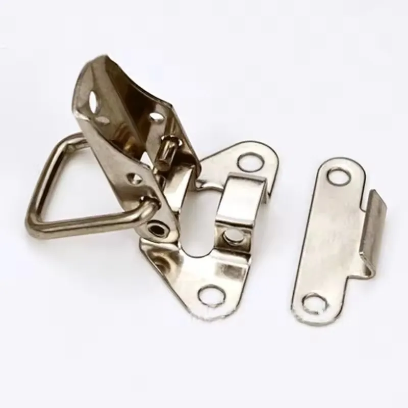 4Pcs Stainless Steel Cabinet Latch Hasp Toolbox Toggle Lock Hasp Toggle Latch Mini Clamps Box Clasp Buckle Trunk Latch Catches image 3