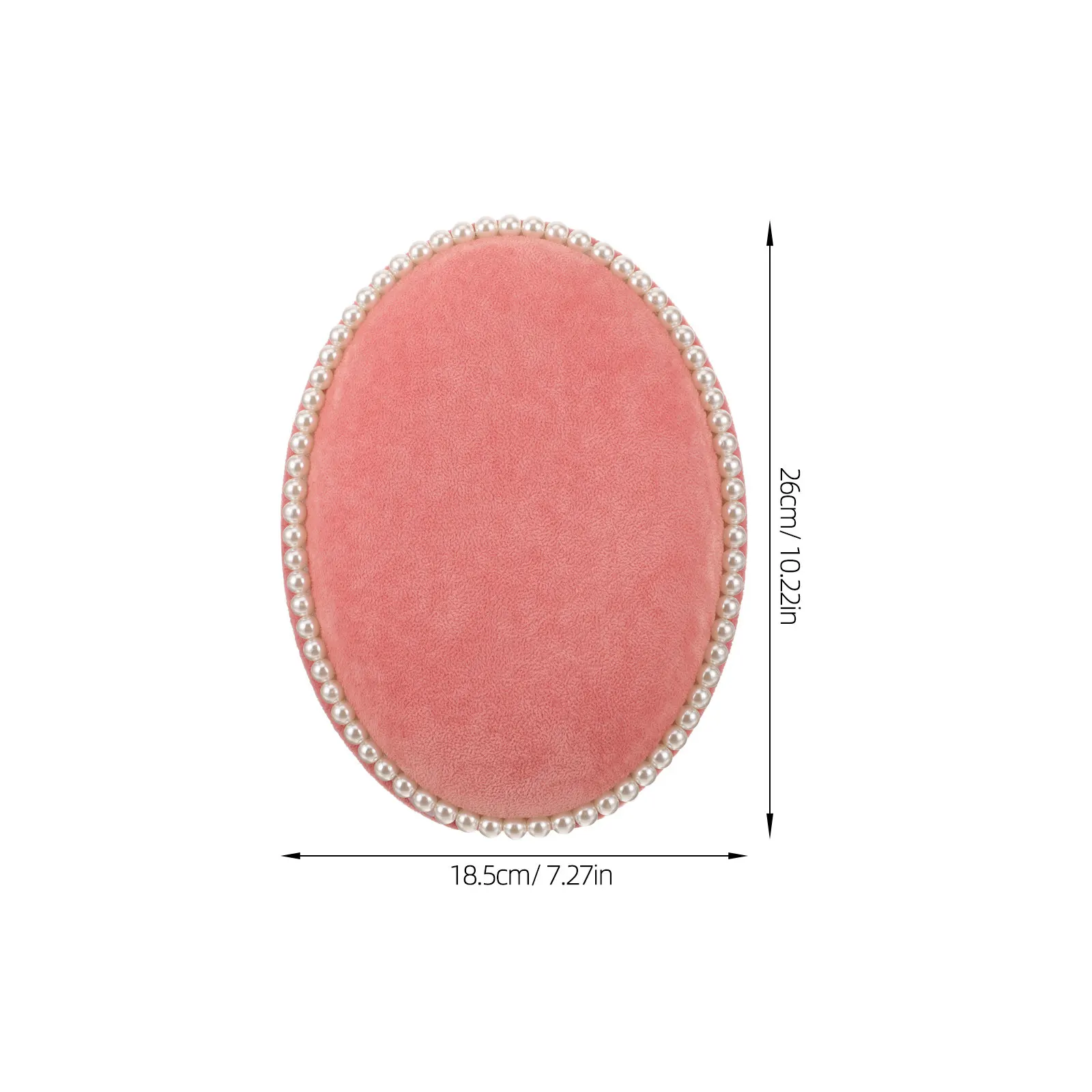 26 Cm Bamboo Round Brooch Display Rack Pearled Decorative Jewelry Wall Hanging Pin Collection Board Wedding Photo Prop Pink Pin