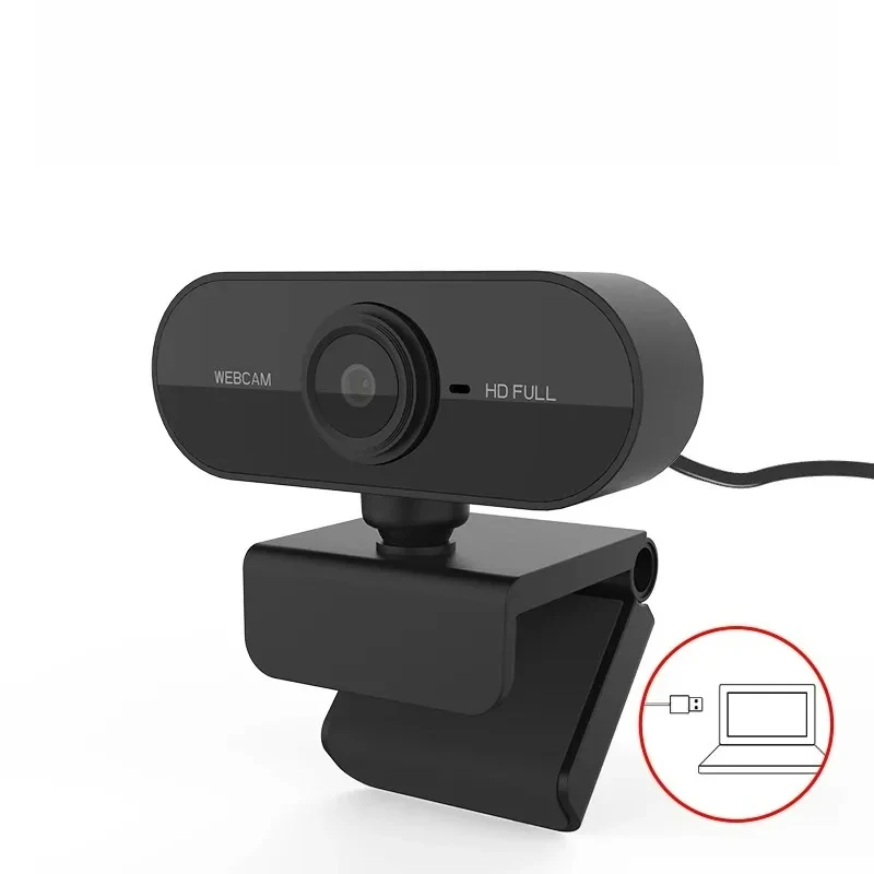 USB Webcam with Microphone, Plug and Play Computer Camera for Video Calling, Zoom, Teams, Streaming, Compatible with PC and Mac
