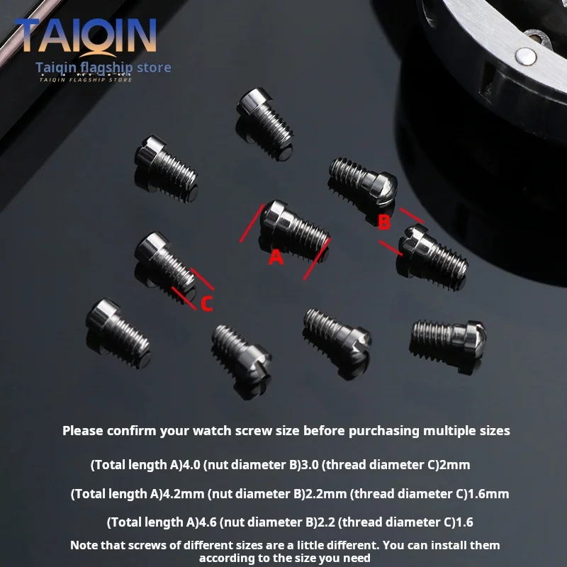 Men Watch screws accessories For Panerai PAM441 PAM111 bridge protection stainless steel dial ear screws head Crown metal screw