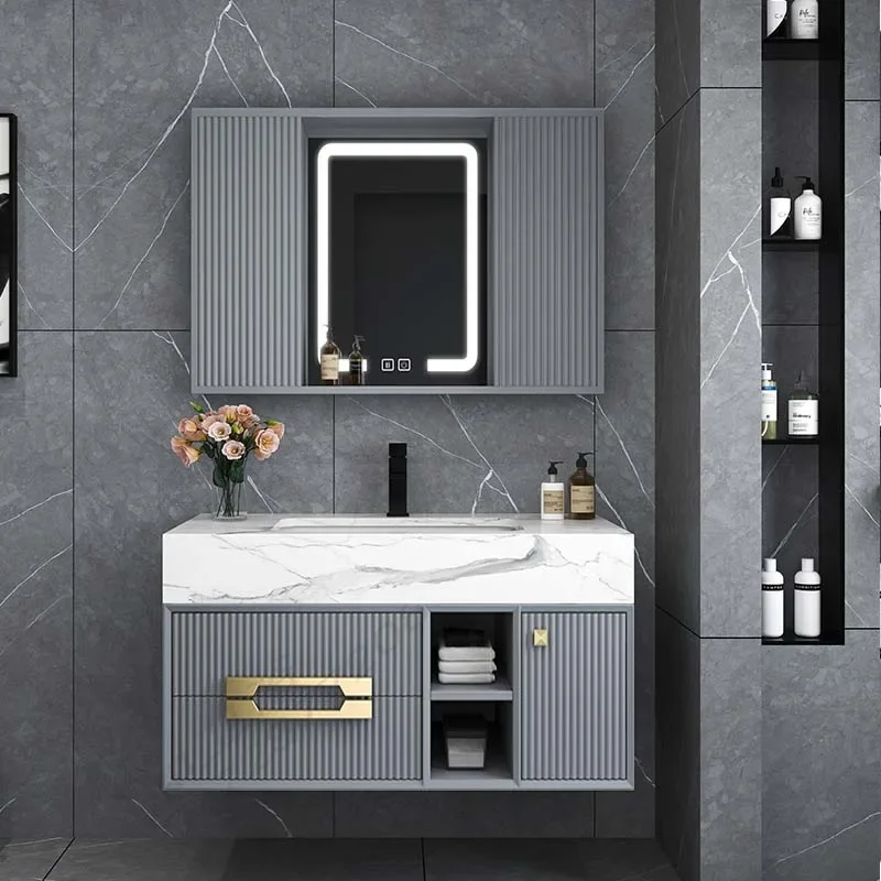 # Modern Waterproof Bathroom Cabinet Wall Sink Toilet Drawers Bathroom Cabinet Storage Vanity Mobile Da Bagno Furniture For Home
