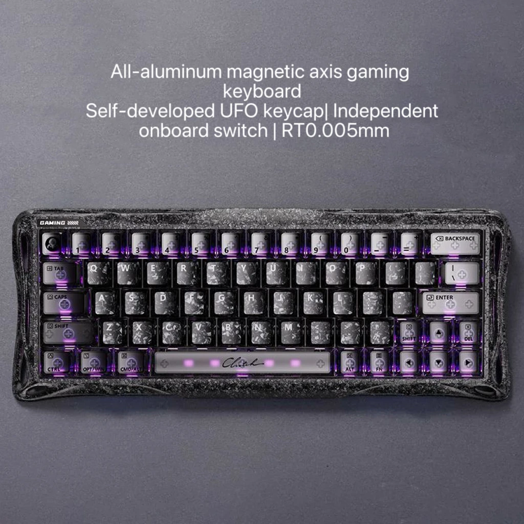 Gravity Planet V60PRO Frost Black All-Aluminum Ice Crack Gaming Custom Wired Office Game Mechanical Axis Keyboard