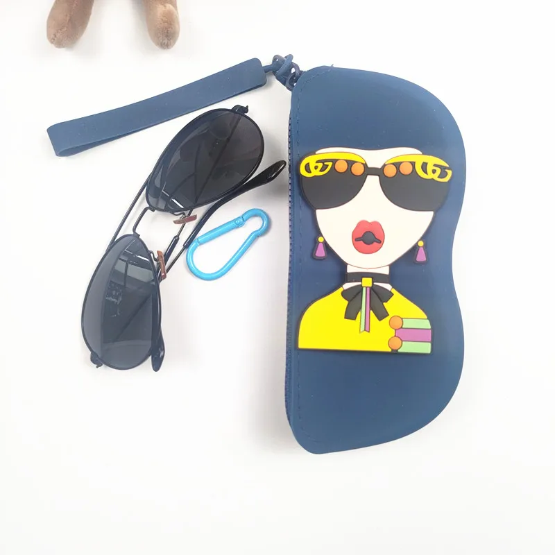 حافظة نظارات محمولة مقاومة للماء من السيليكون سهلة التخزين ومجهزة بمقبض معلق هدية مناسبة للسفر للرجال B3