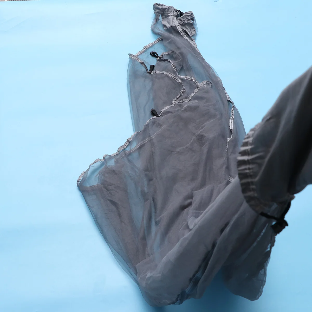 

Mosquito Net Hammock Lightweight Parachute Fabric Grey Double Zipper Hook Camping Net Insect Cover