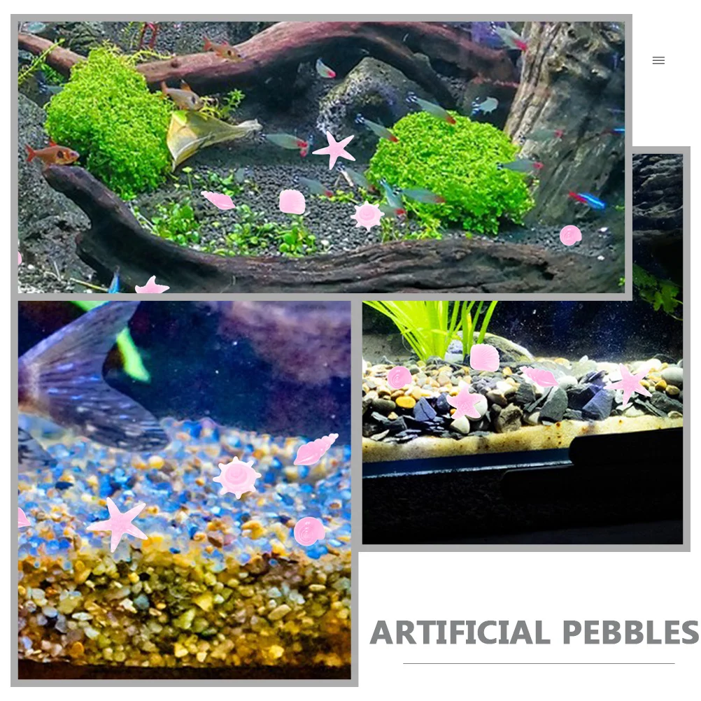

100Pcs Rocks Luminous Aquarium Stones Glow in The Dark Fish Tank Supplies Decorative Pebbles Glow Rocks